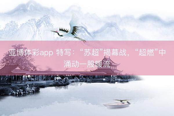亚博体彩app 特写:“苏超”揭幕战,“超燃”中涌动一股暖流