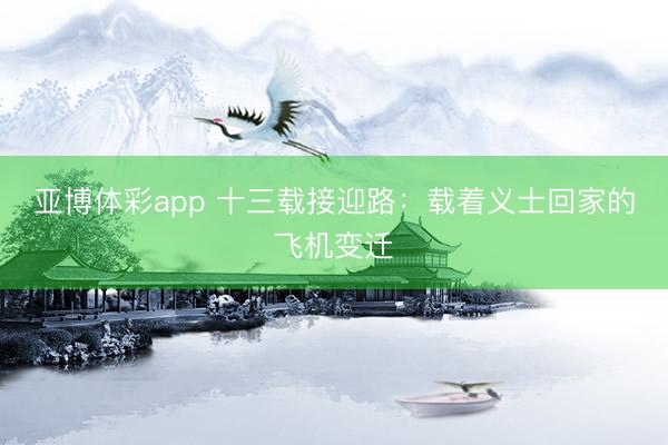 亚博体彩app 十三载接迎路：载着义士回家的飞机变迁