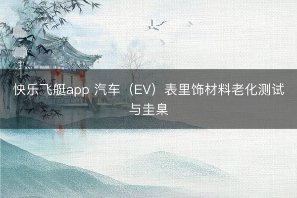 快乐飞艇app 汽车（EV）表里饰材料老化测试与圭臬