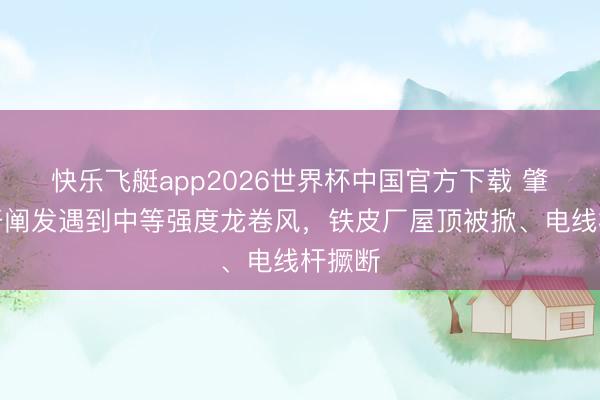 快乐飞艇app2026世界杯中国官方下载 肇庆封开阐发遇到中等强度龙卷风，铁皮厂屋顶被掀、电线杆撅断
